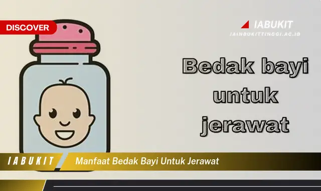 manfaat bedak bayi untuk jerawat