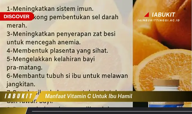 manfaat vitamin c untuk ibu hamil