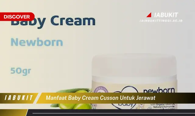 manfaat baby cream cusson untuk jerawat