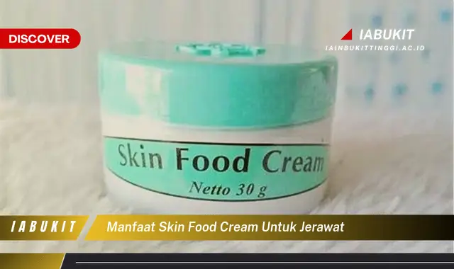 manfaat skin food cream untuk jerawat