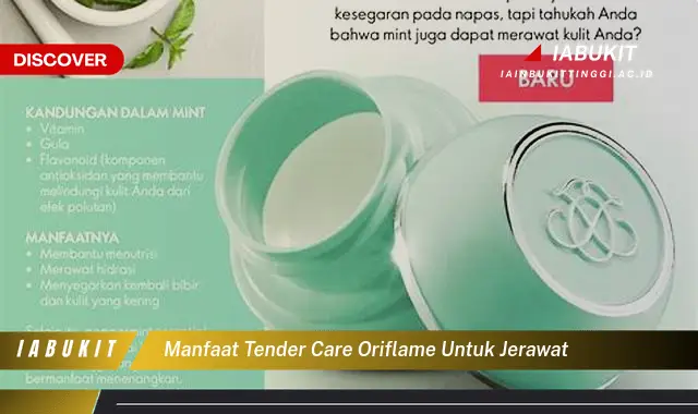 manfaat tender care oriflame untuk jerawat