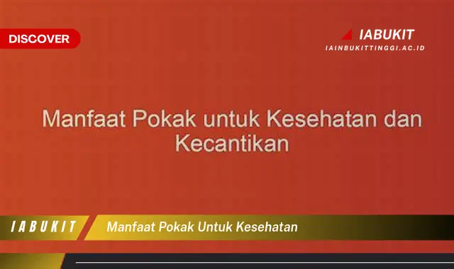 manfaat pokak untuk kesehatan