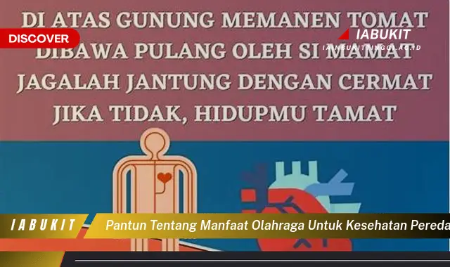 pantun tentang manfaat olahraga untuk kesehatan peredaran darah