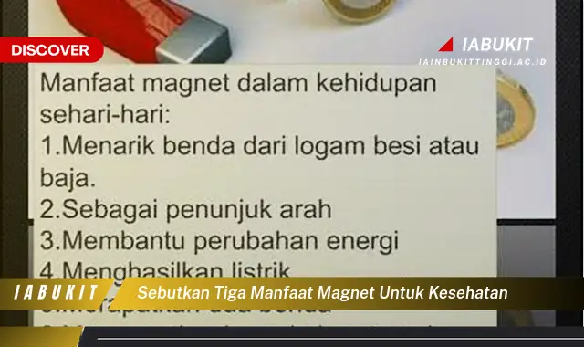 sebutkan tiga manfaat magnet untuk kesehatan sebutkan tiga manfaat magnet untuk kesehatan