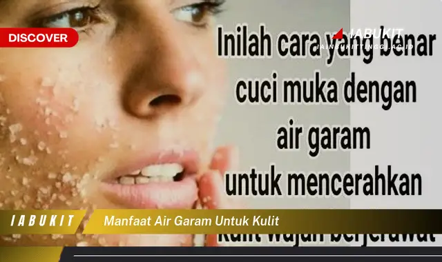 manfaat air garam untuk kulit