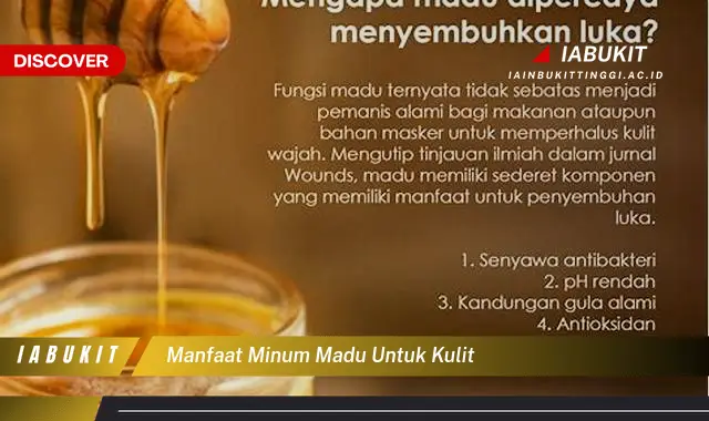 manfaat minum madu untuk kulit