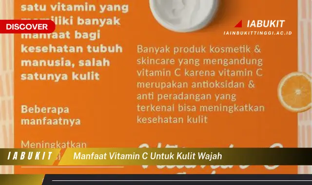 manfaat vitamin c untuk kulit wajah