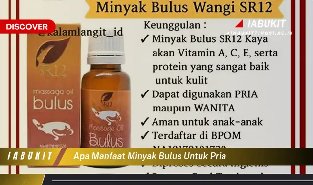 apa manfaat minyak bulus untuk pria