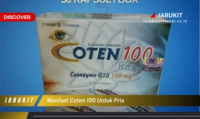 manfaat coten 100 untuk pria