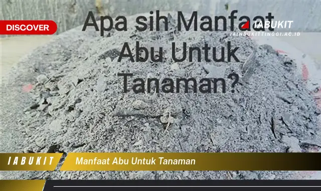 manfaat abu untuk tanaman