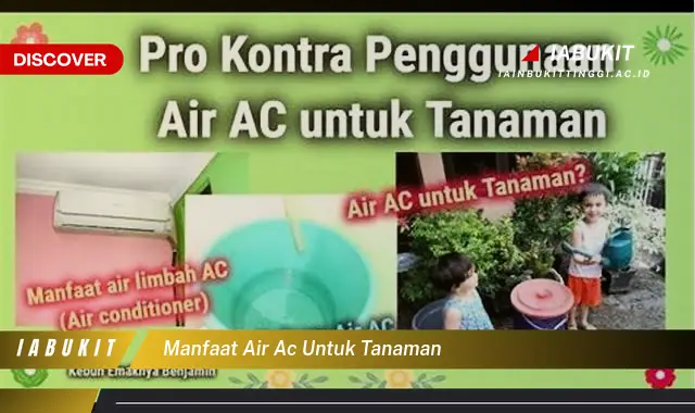 manfaat air ac untuk tanaman