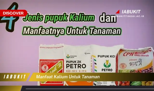 manfaat kalium untuk tanaman