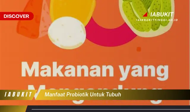 manfaat probiotik untuk tubuh