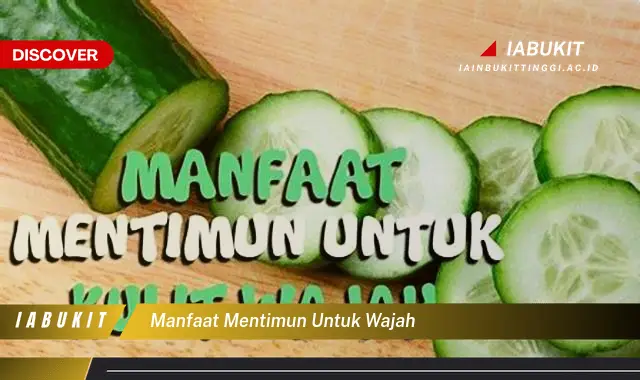 manfaat mentimun untuk wajah