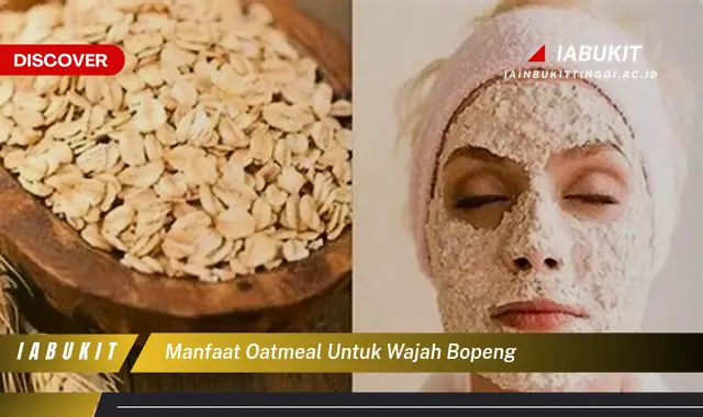 manfaat oatmeal untuk wajah bopeng