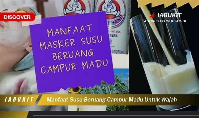 manfaat susu beruang campur madu untuk wajah