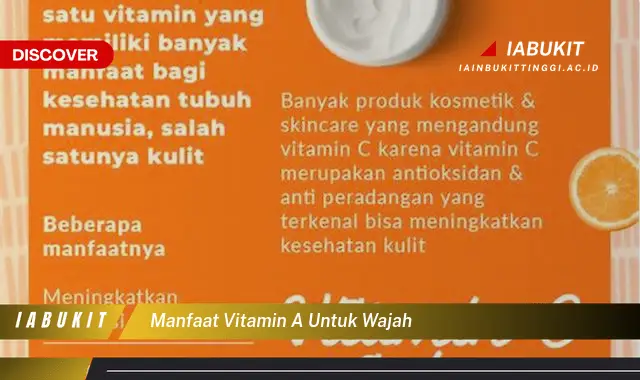 manfaat vitamin a untuk wajah