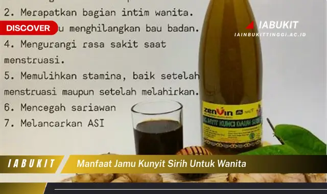 manfaat jamu kunyit sirih untuk wanita