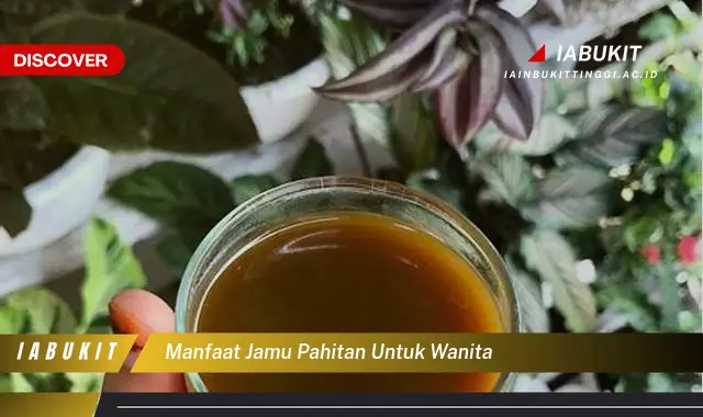 manfaat jamu pahitan untuk wanita