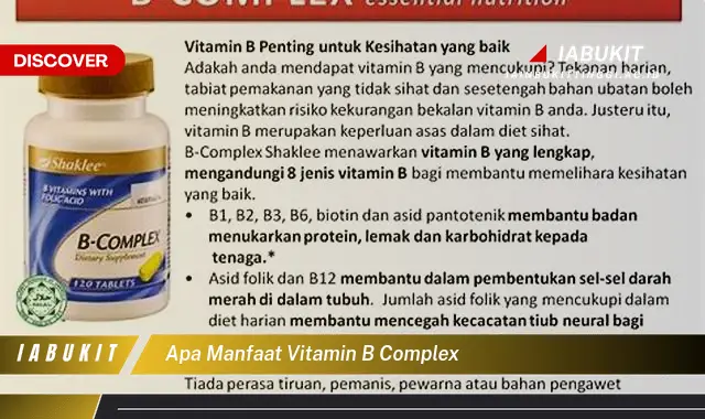 apa manfaat vitamin b complex