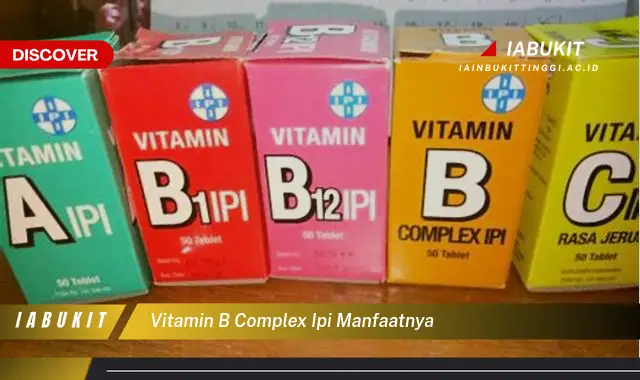 vitamin b complex ipi manfaatnya