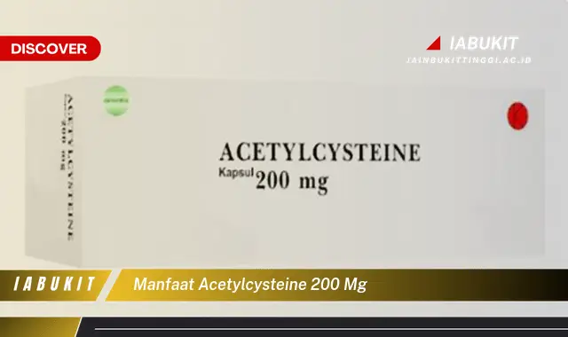 manfaat acetylcysteine 200 mg