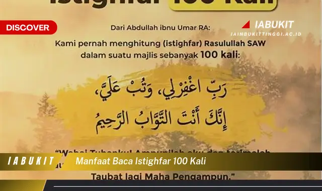 manfaat baca istighfar 100 kali