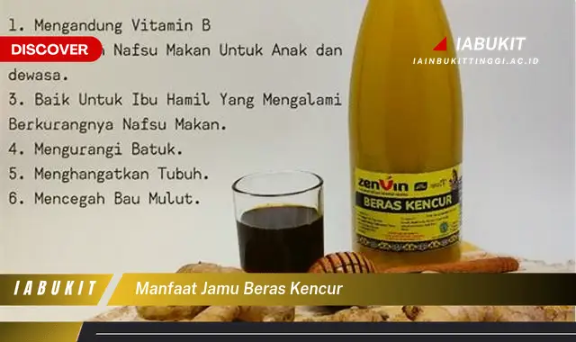 manfaat jamu beras kencur