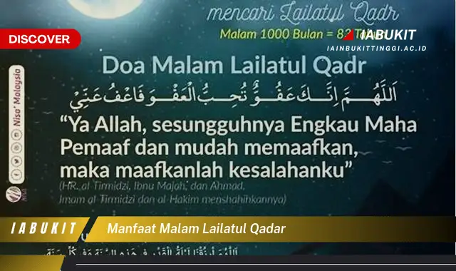 manfaat malam lailatul qadar