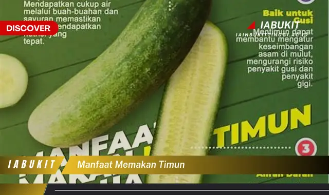 manfaat memakan timun