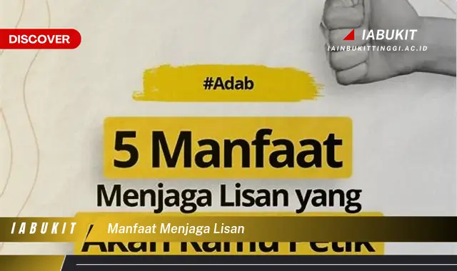 manfaat menjaga lisan