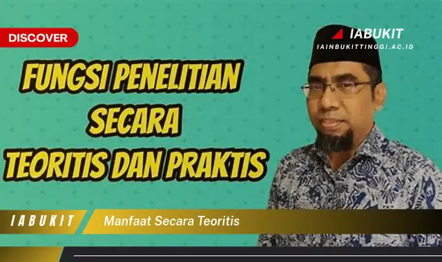 manfaat secara teoritis