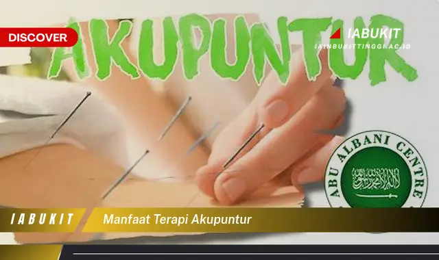 manfaat terapi akupuntur