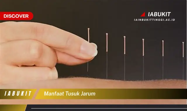 manfaat tusuk jarum