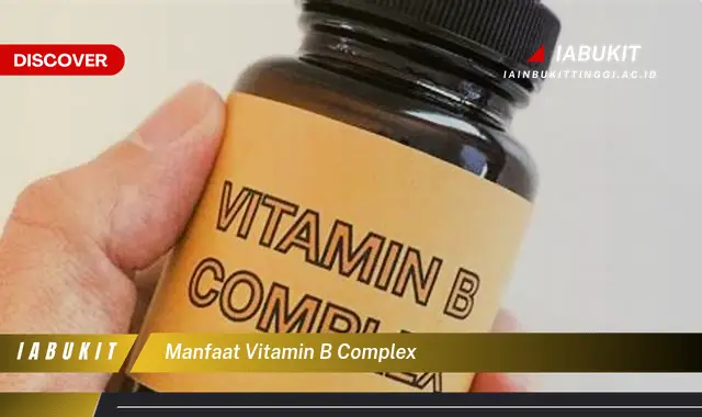 manfaat vitamin b complex