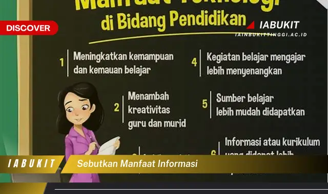 sebutkan manfaat informasi