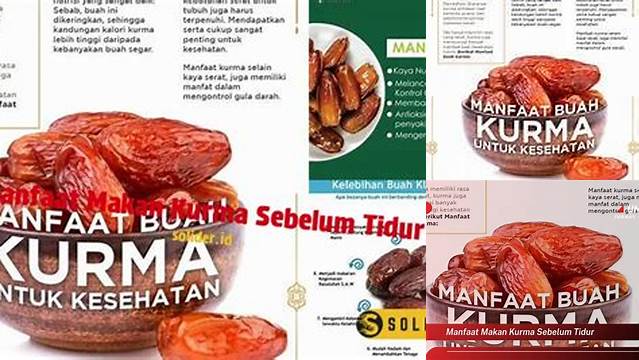 Temukan Manfaat Makan Kurma Sebelum Tidur yang Jarang Diketahui