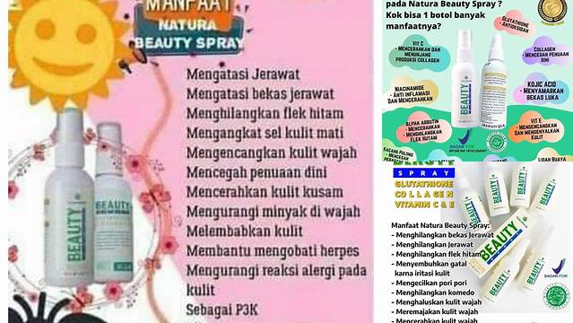 10 Manfaat Natura Beauty Spray yang Jarang Diketahui, Wajib Kamu Tahu