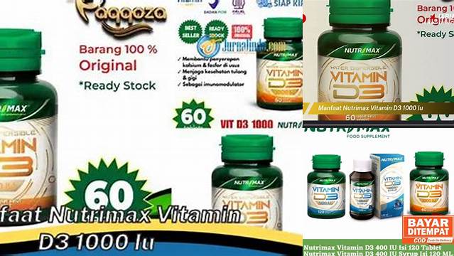 Temukan 7 Manfaat Nutrimax Vitamin D3 1000 IU yang Perlu Anda Tahu