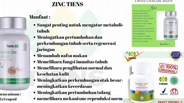 Manfaat Zinc Tiens: Temuan yang Akan Mengejutkan Anda