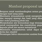 manfaat proposal usaha